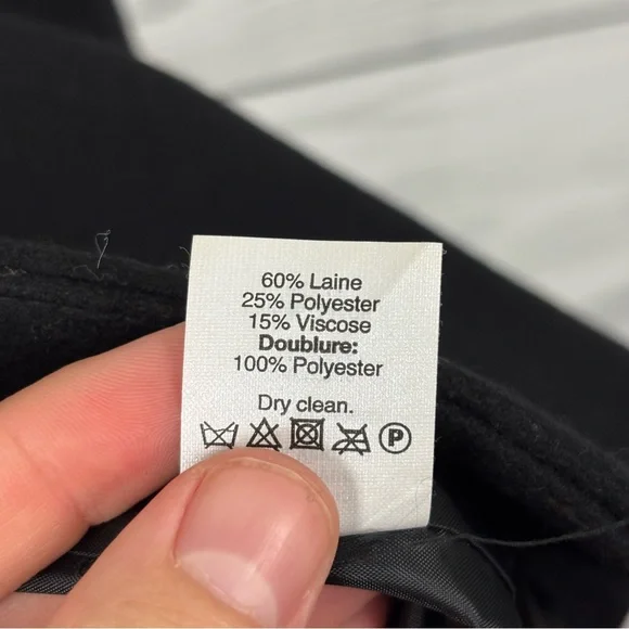 J. Crew Factory Uptown Wool Dress Coat Black Size 12 - Picture 5 of 7